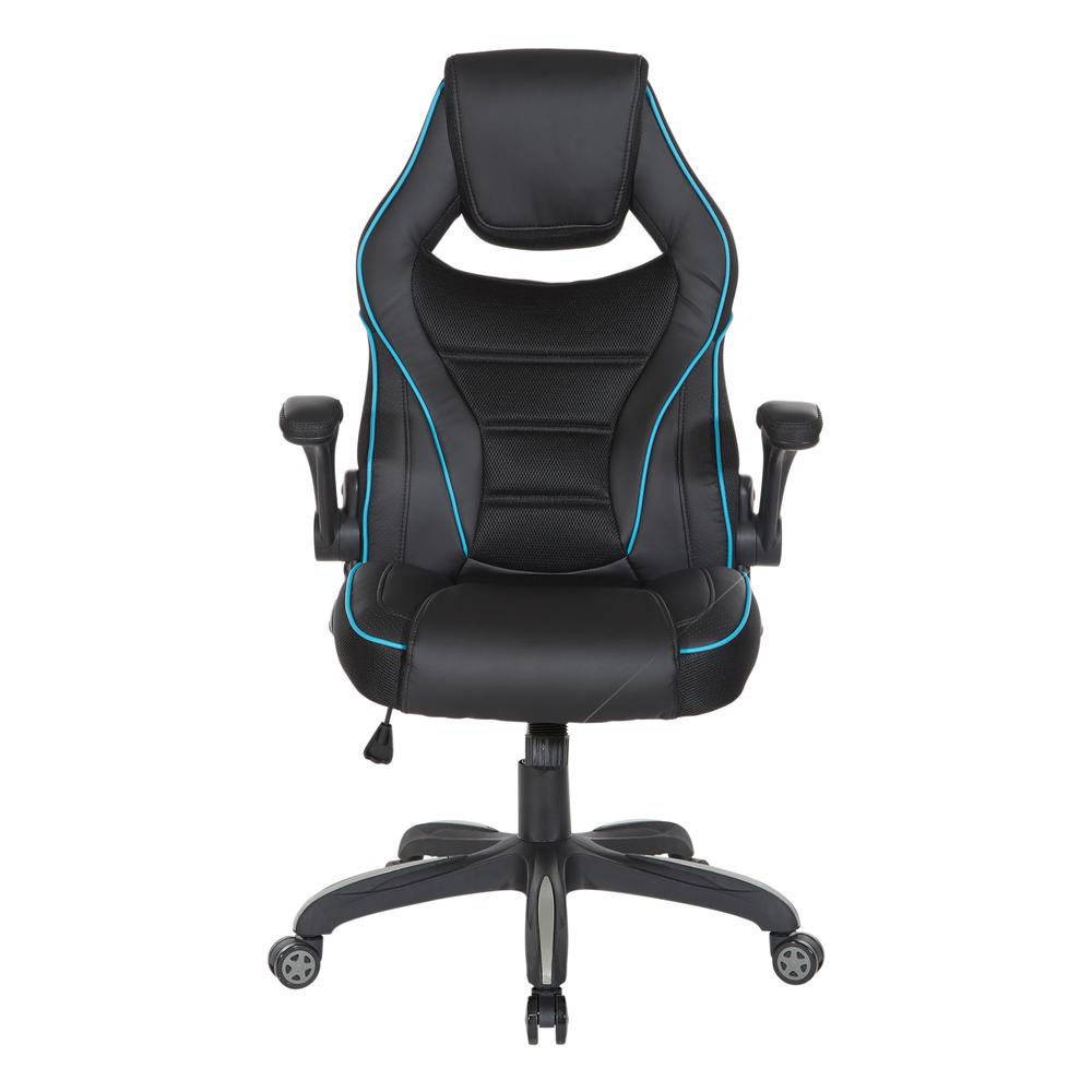 Xeno Gaming Chair in Blue Faux Leather, XEN25-BL. Picture 3