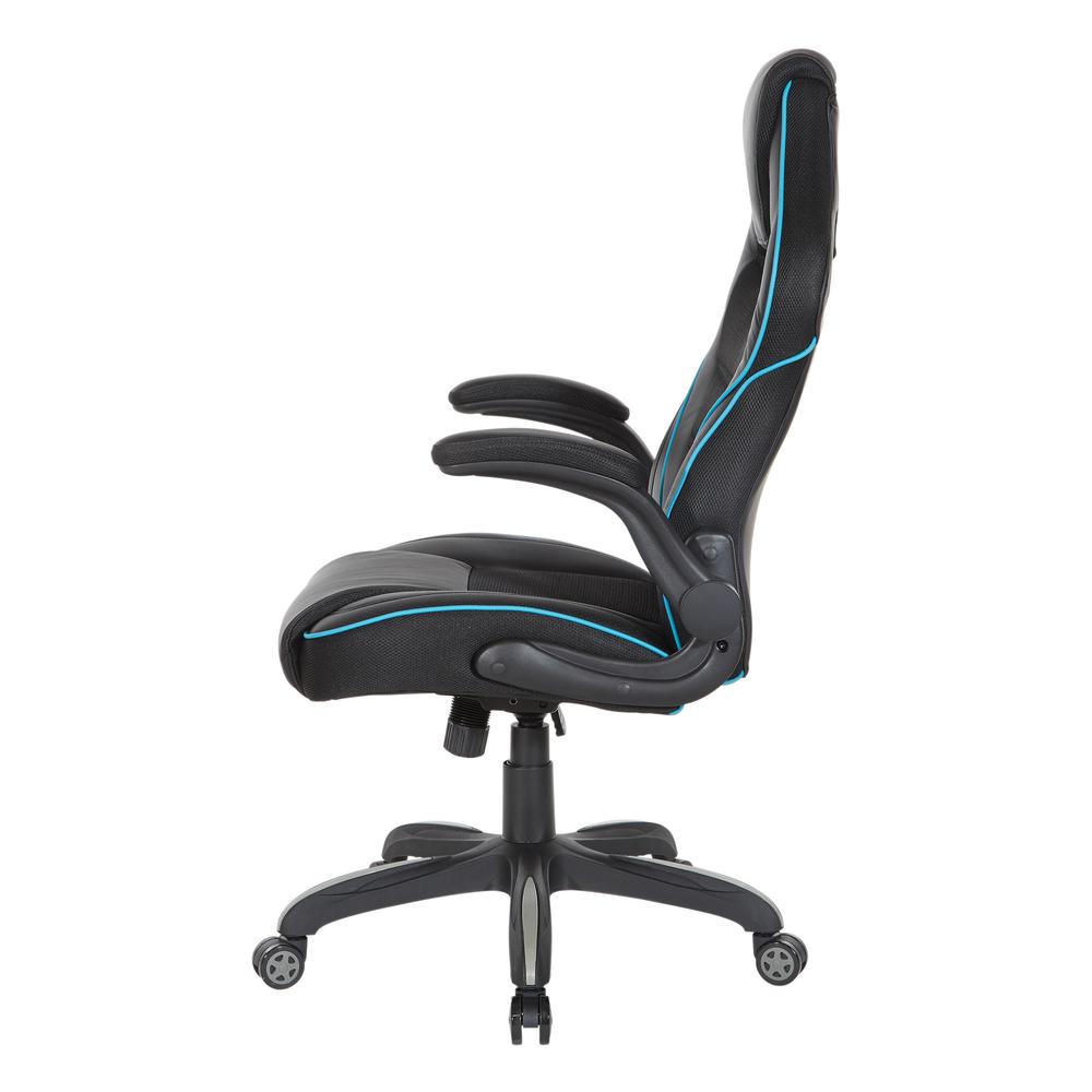 Xeno Gaming Chair in Blue Faux Leather, XEN25-BL. Picture 4