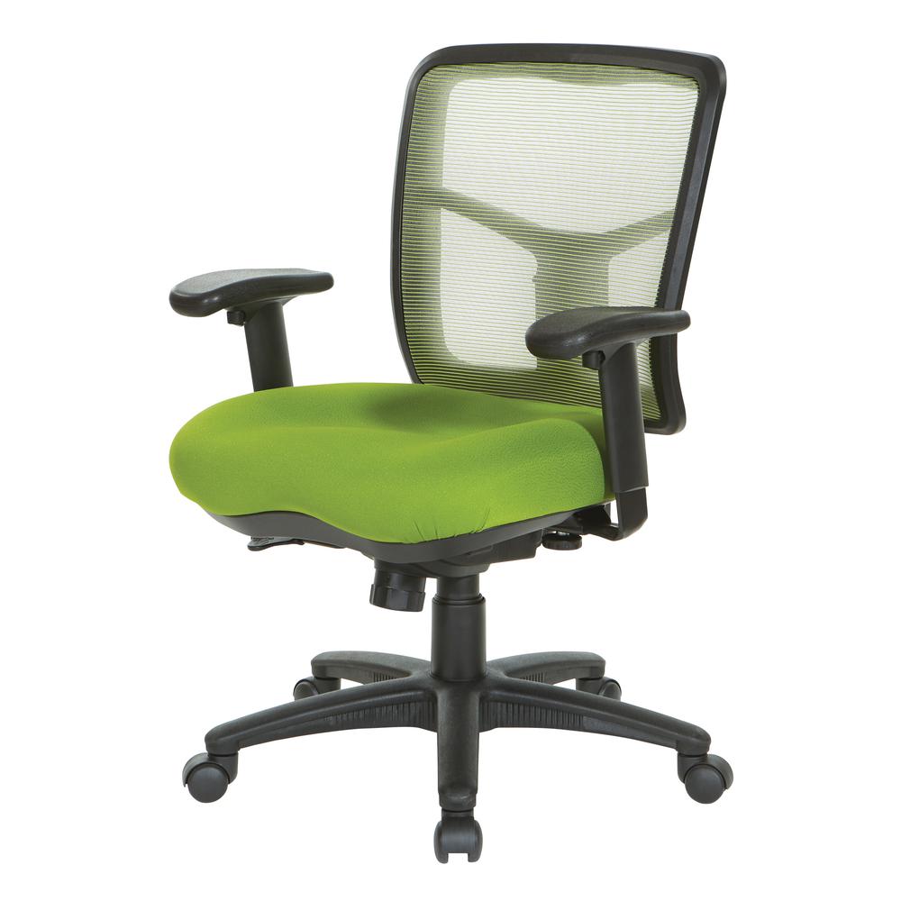 Green Air Mist Mesh Back Chair with Green Fabric Seat, 92555-9279. Picture 1