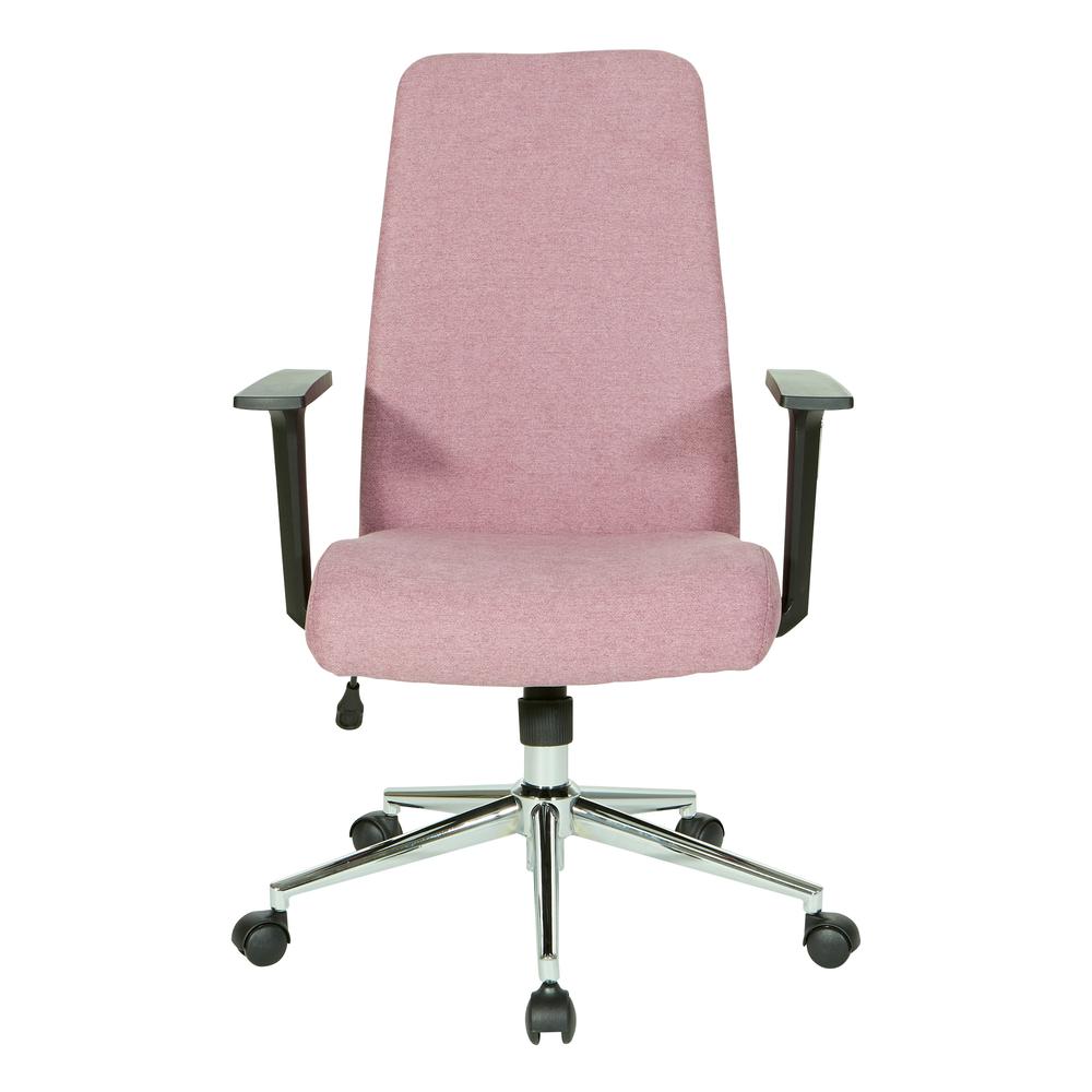 Evanston Office Chair in Orchid Fabric with Chrome Base, EVA26-E16. Picture 2