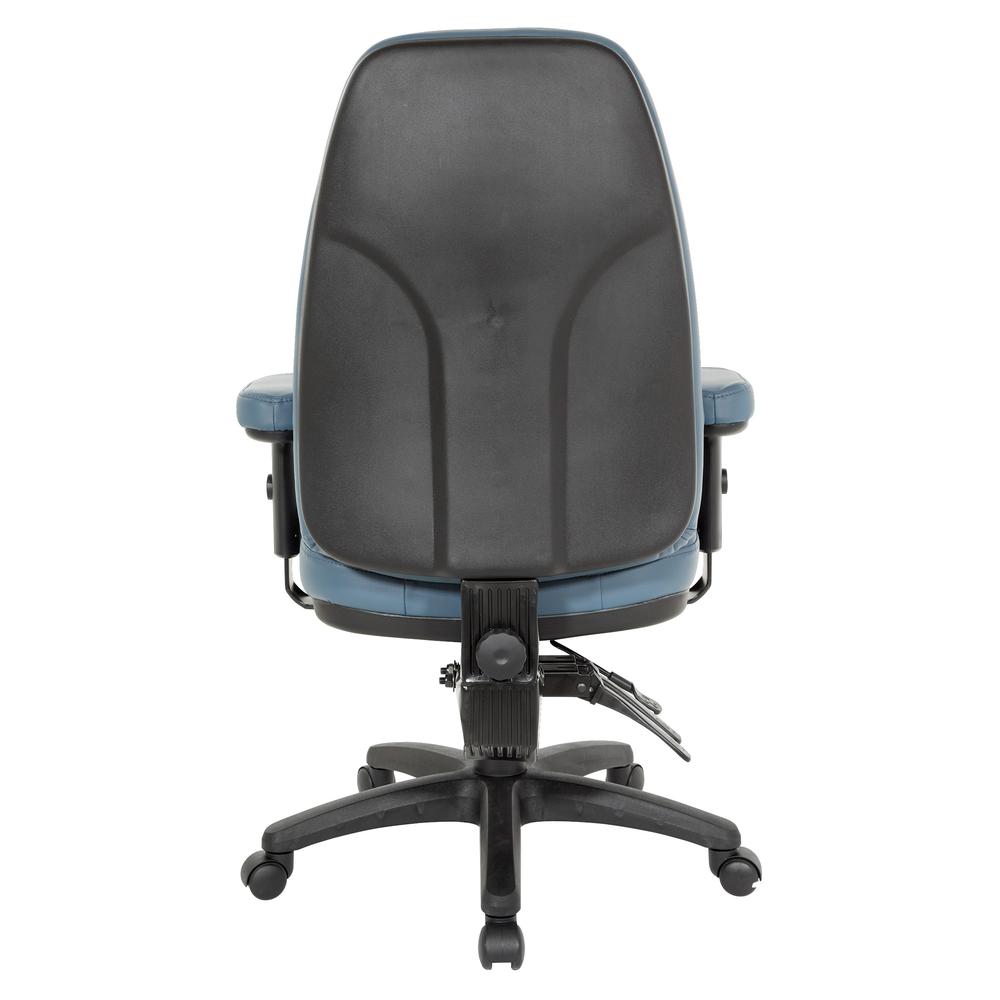 Professional Dual Function Ergonomic High Back Chair in Dillon Blue, EC4300-R105. Picture 5