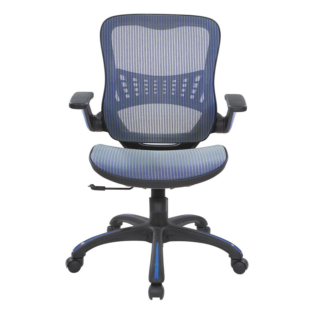 Mesh Seat and Back Manager’s Chair in Blue Mesh, 69906-7. Picture 3