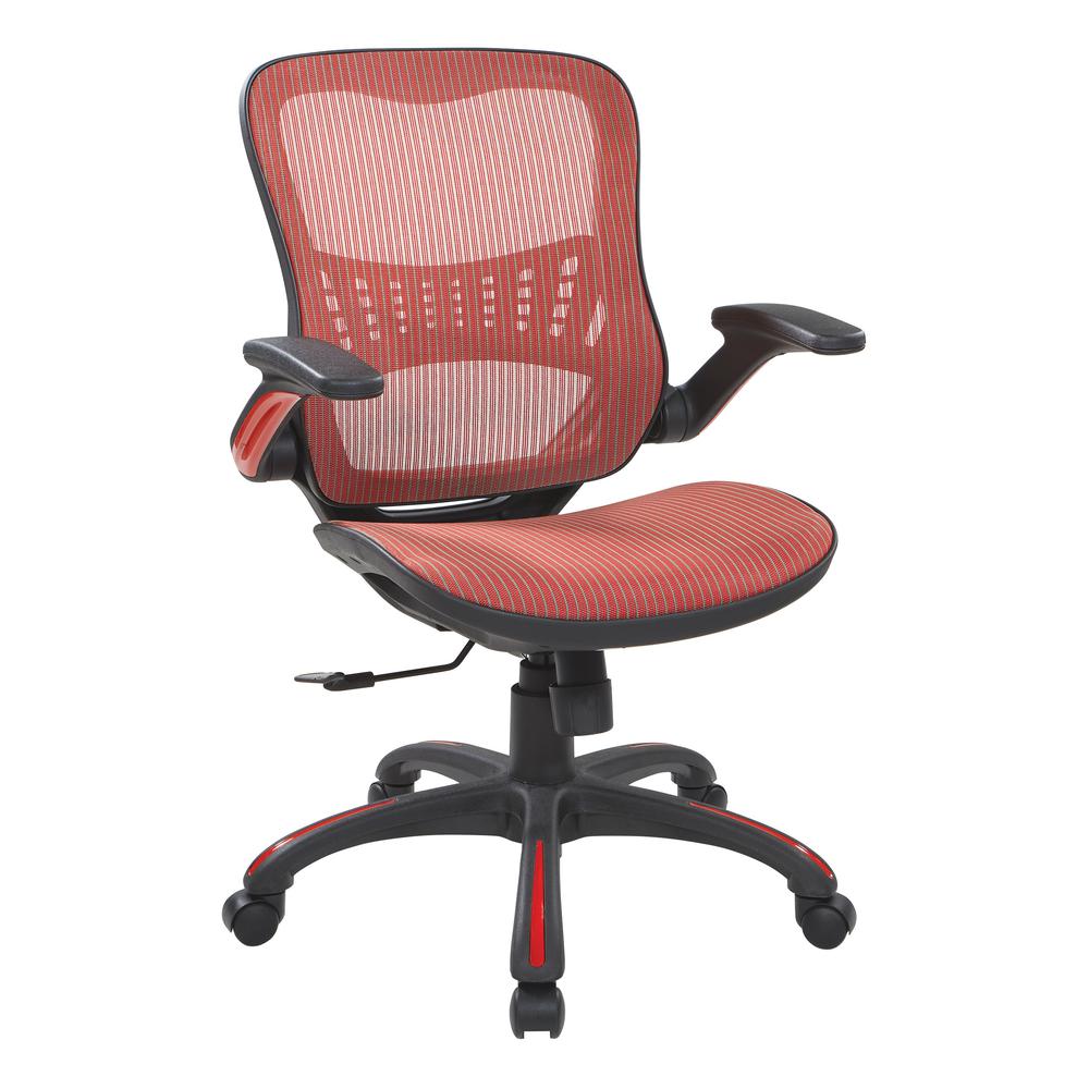 Mesh Seat and Back Manager’s Chair in Red Mesh, 69906-9. Picture 1