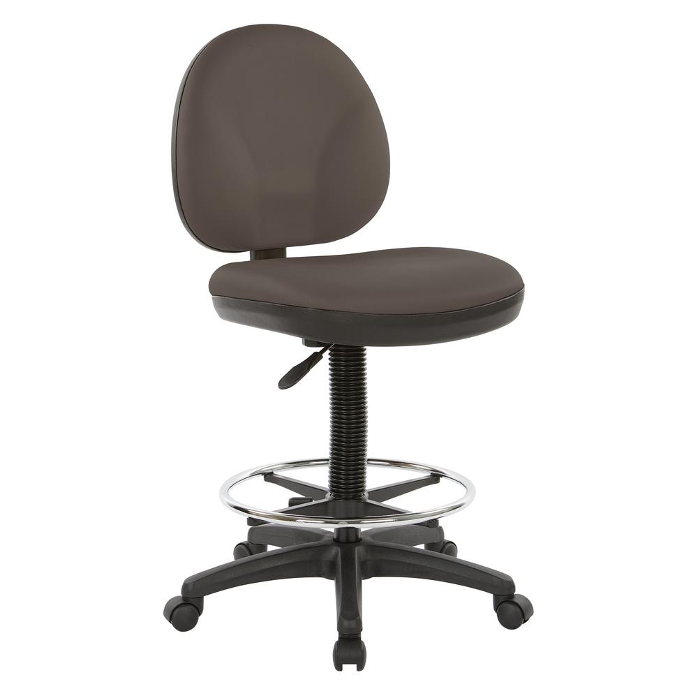 Sculptured Seat and Back Drafting Chair in Dillon Graphite, DC550-R111. Picture 1