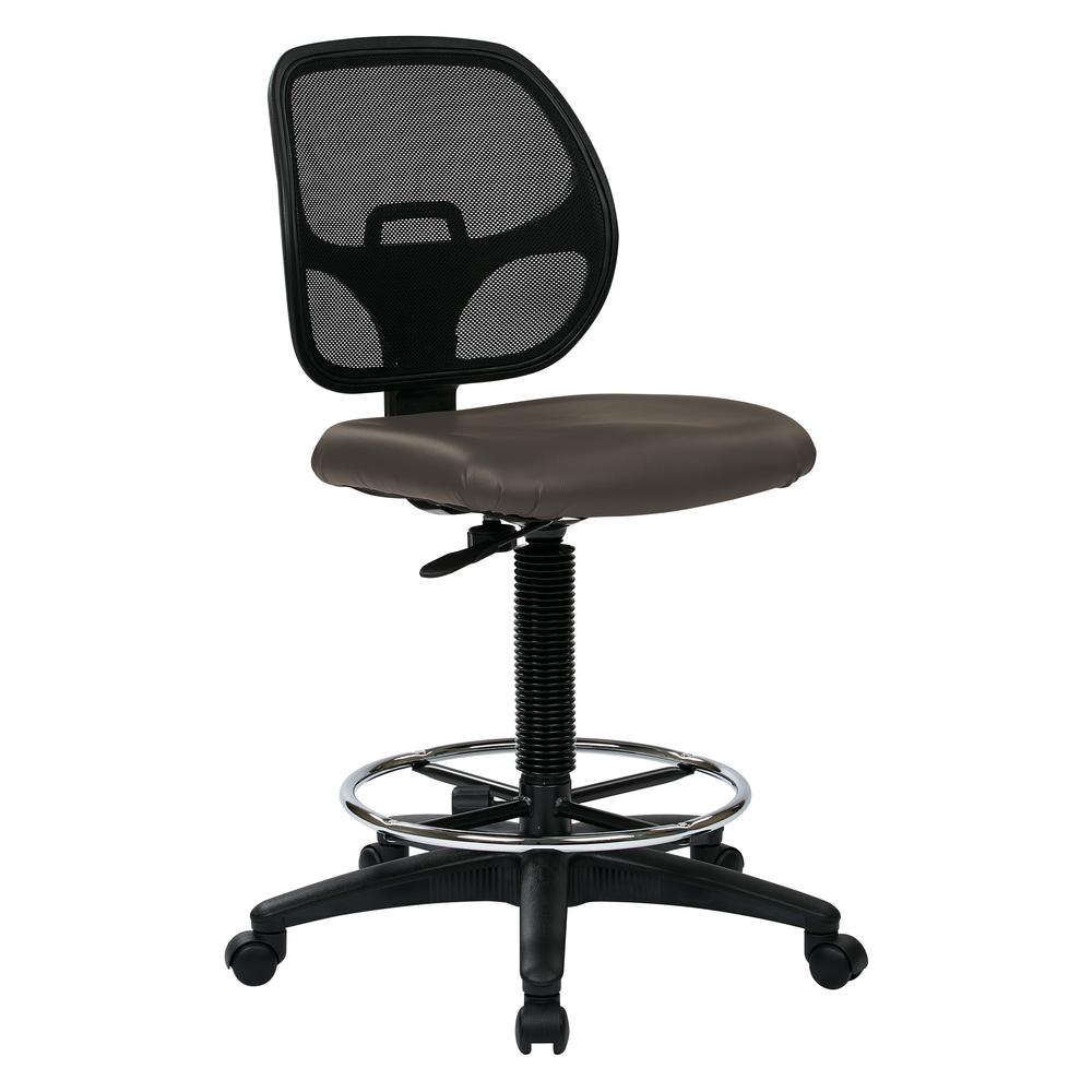 Deluxe Custom Dillon Fabric Drafting Chair with 18" Diameter Foot ring . Fabric Seat and Custom Dillon Fabric with Adjustable Foot ring. Pneumatic Height Adjustment 24.25" to 33.75". Heavy Duty Nylon. Picture 1