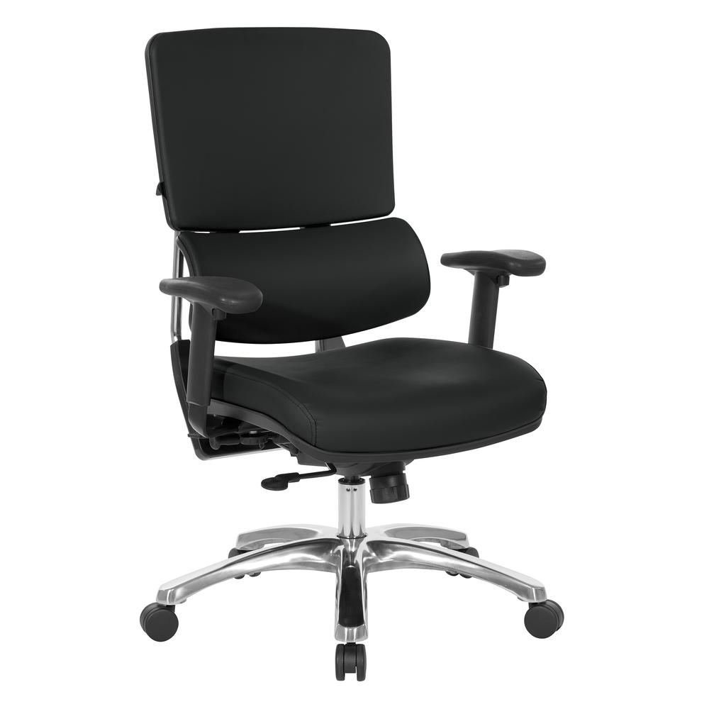 Dillon Seat and Back Managers Chair, Black. Picture 1