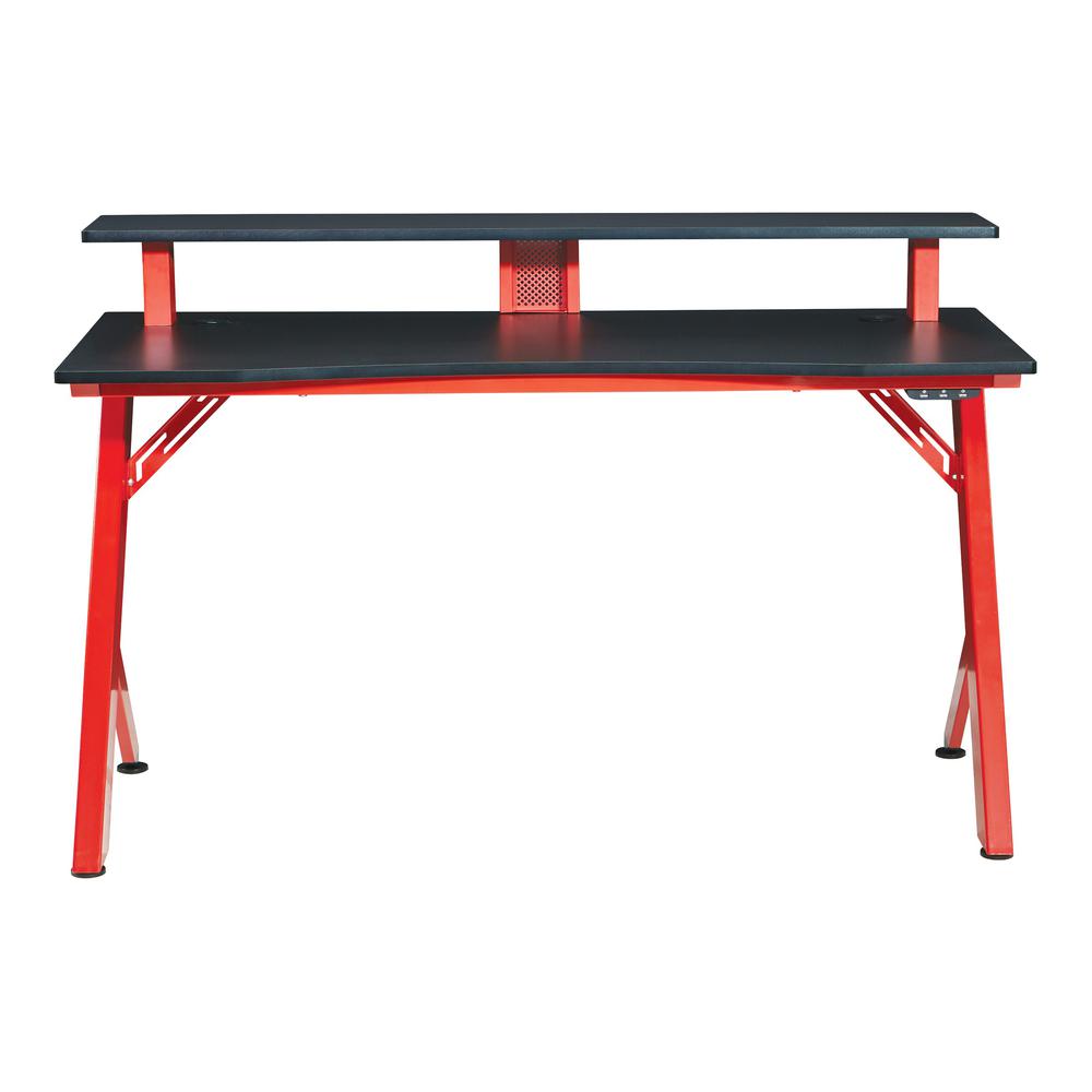 Area51 Battlestation Gaming Desk with Matte Red Legs, ARE25-RD. Picture 2