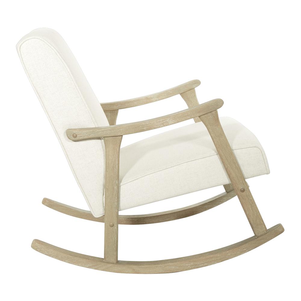Gainsborough Rocker in Linen Fabric with Brushed Finish Base, GANB-L32. Picture 3