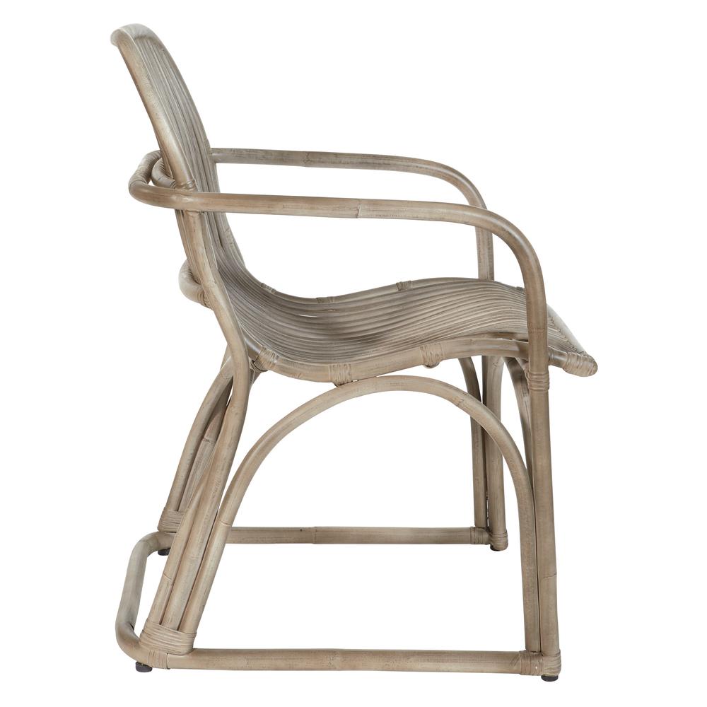 Hastings Chair with Grey Wash Rattan Frame and Sled Base ASM, HAS-GRY. Picture 4