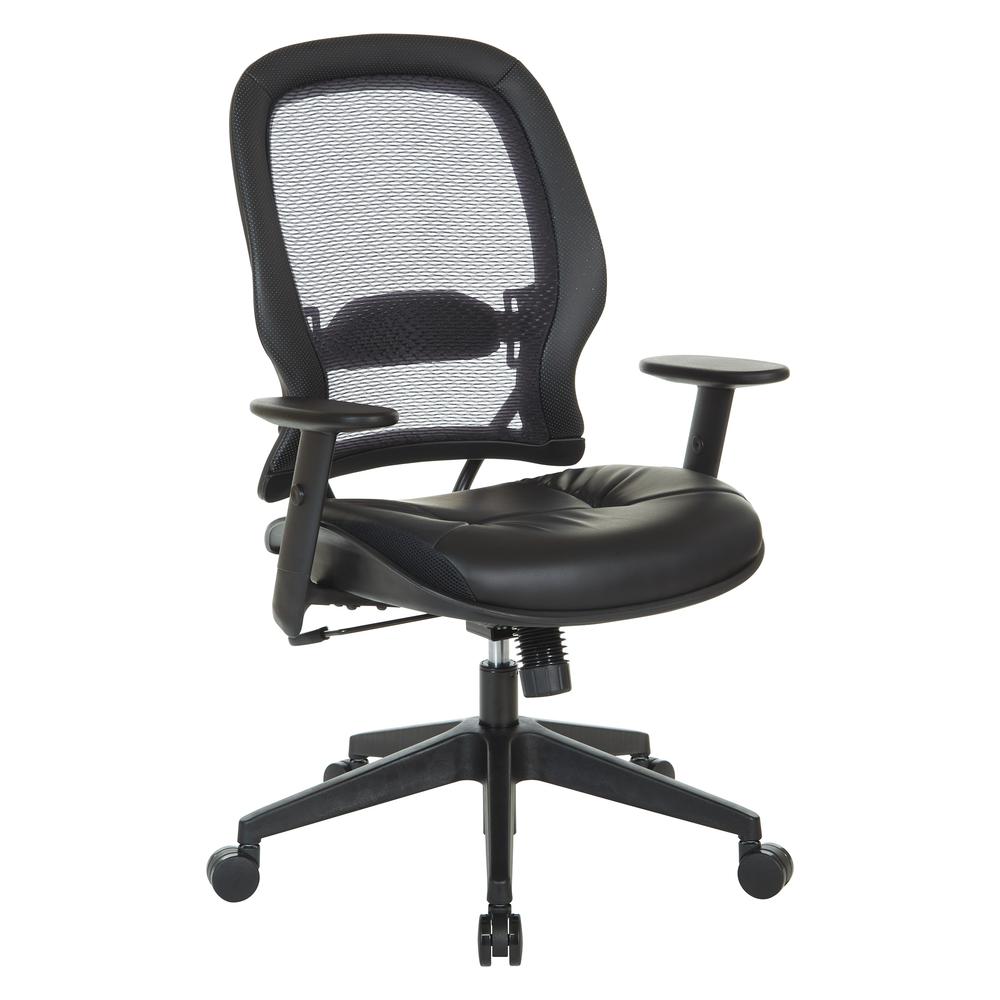 Dark Air Grid® Back Managers Chair, Black. Picture 1