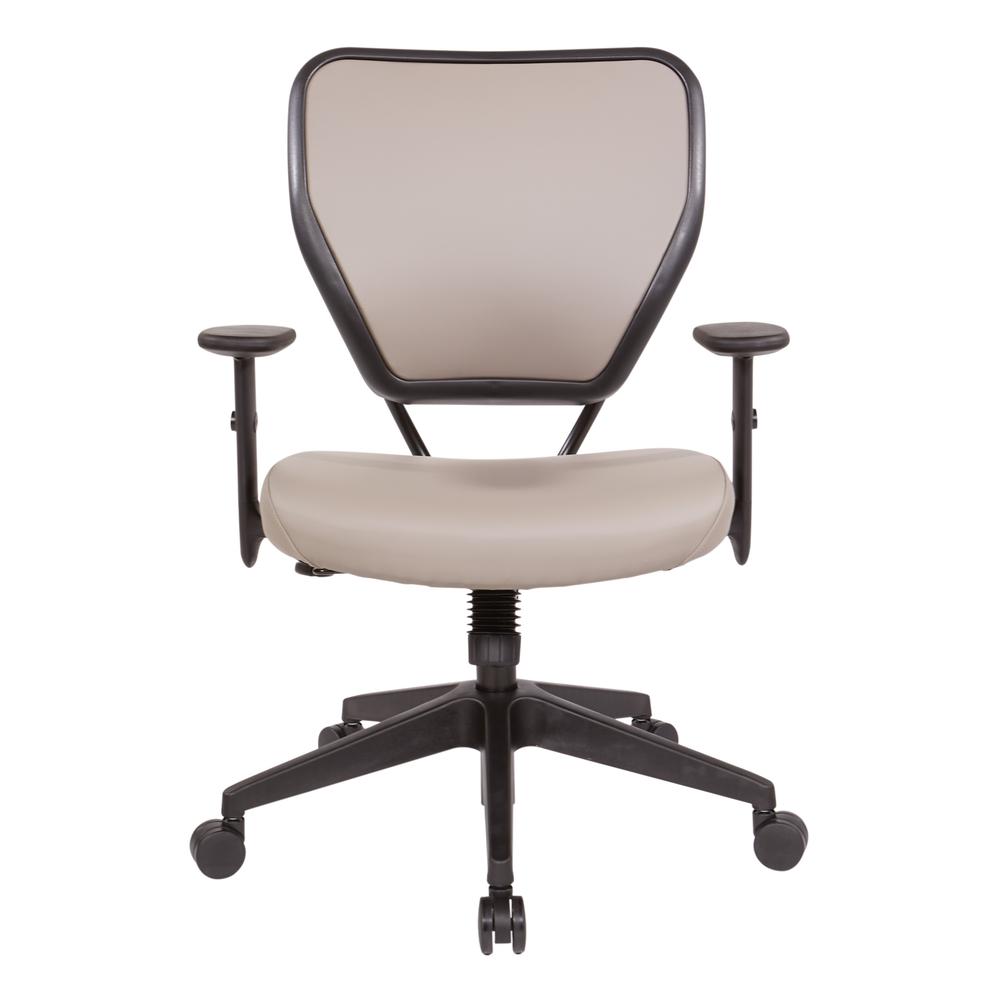 Antimicrobial Dillon Stratus Seat and Back Task Chair with Adjustable Angled Arms and Nylon Base, 5500D-R103. Picture 3