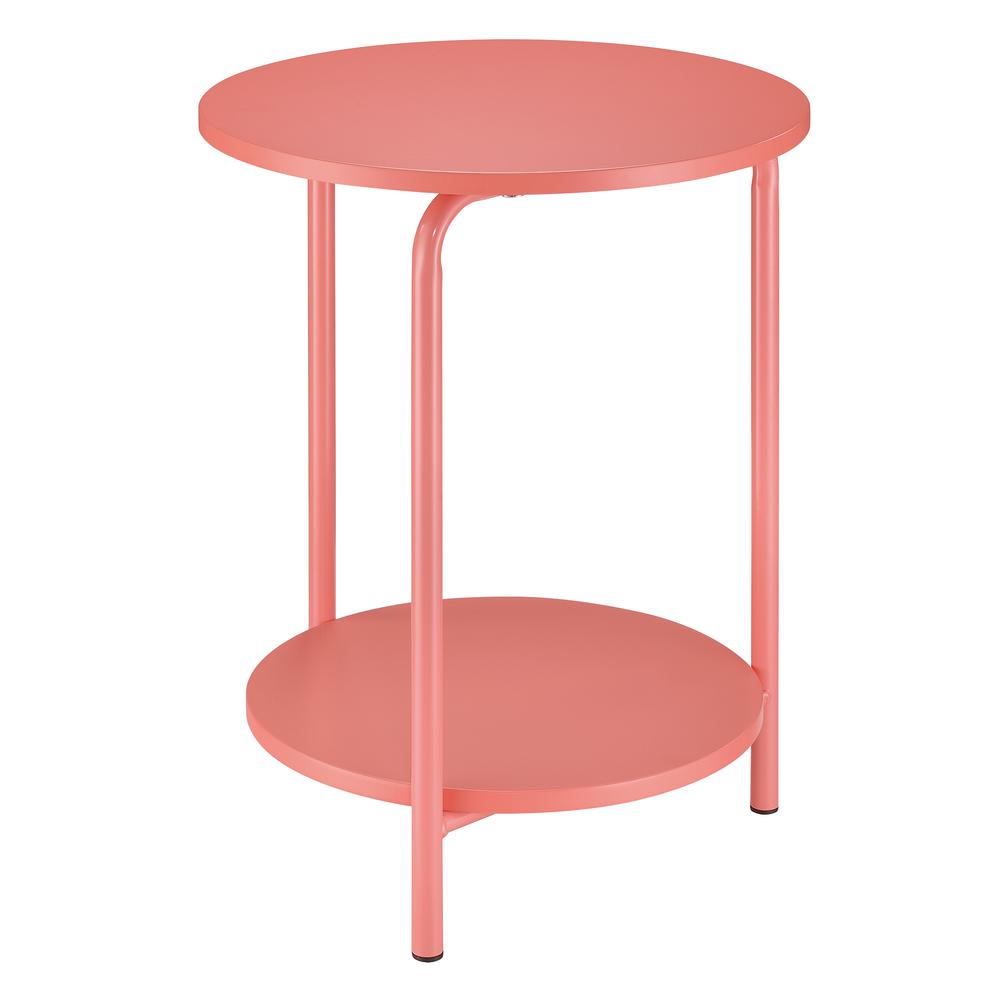 Elgin Metal Accent Table in Coral. Picture 1