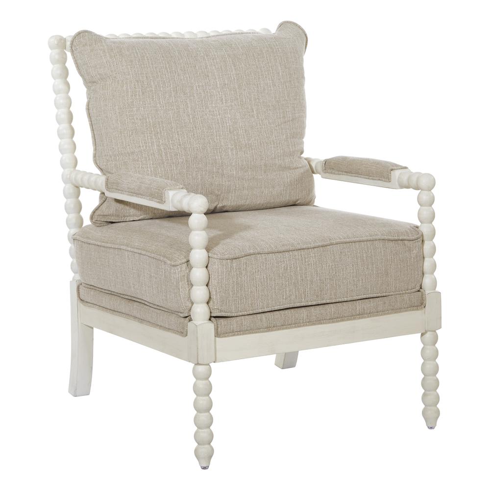 Kaylee Spindle Chair, Beige Linen. Picture 1