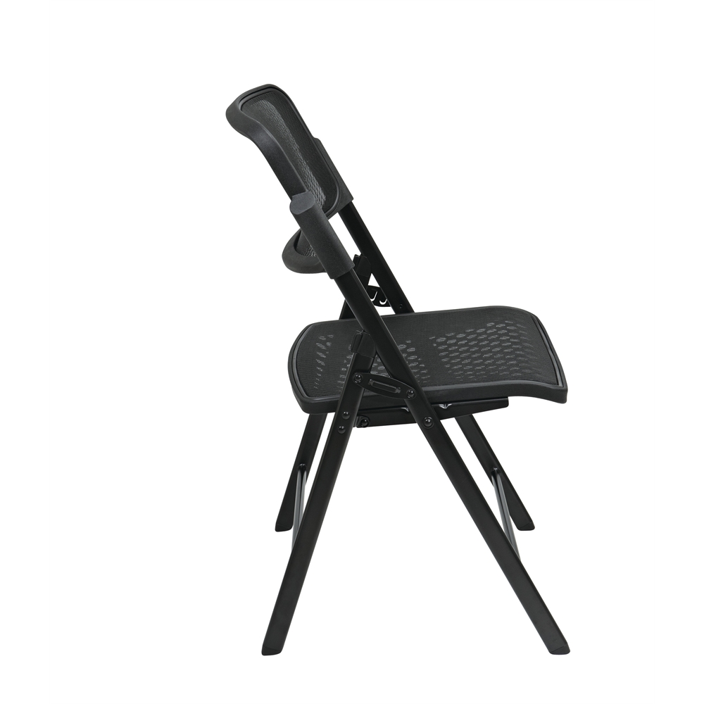 Deluxe Folding Chair With Black ProGrid® Seat and Back. Picture 2