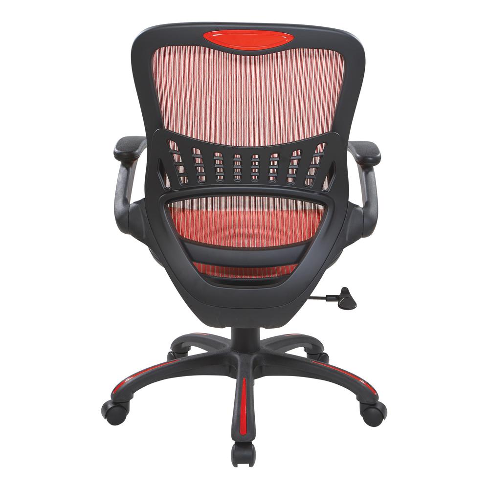 Mesh Seat and Back Manager’s Chair in Red Mesh, 69906-9. Picture 5