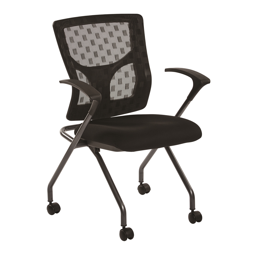 ProGrid® Checkered Mesh Back Folding Chair. Picture 1