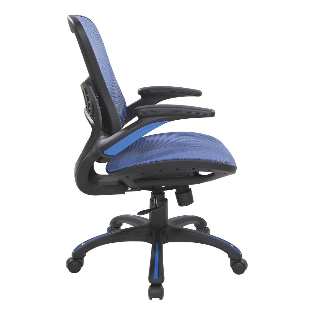 Mesh Seat and Back Manager’s Chair in Blue Mesh, 69906-7. Picture 4