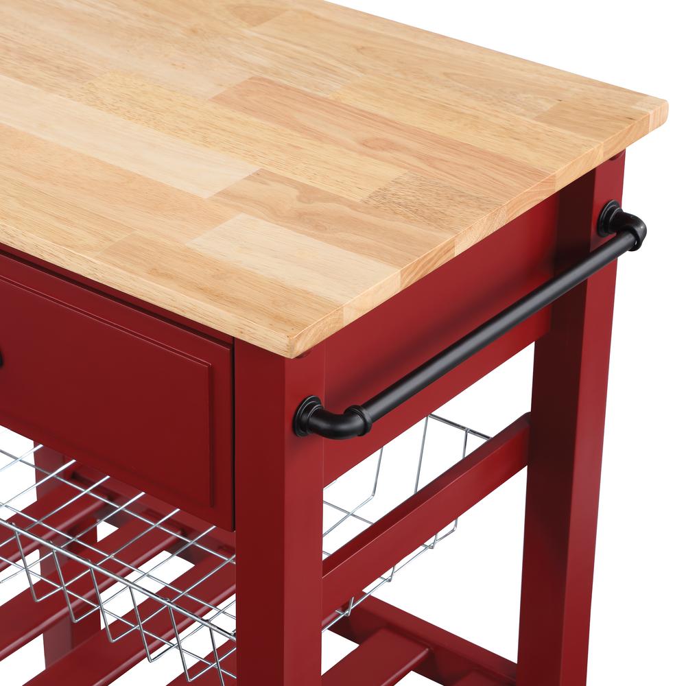 Hampton Kitchen Cart Red. Picture 9