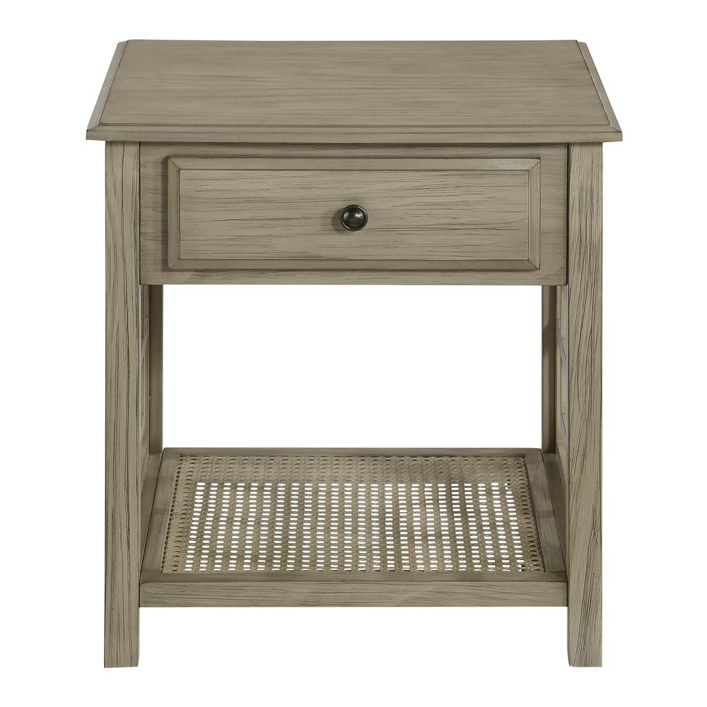 Cambridge Side Table w/ Drawer, Bone Finish. Picture 4