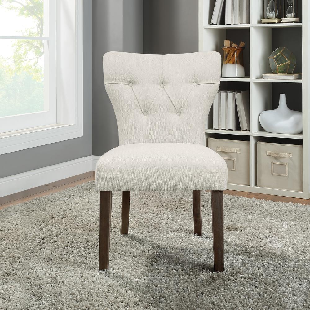Andrew Dining Chair in Cream with Grey Brushed Legs, ANDG-H15. Picture 6