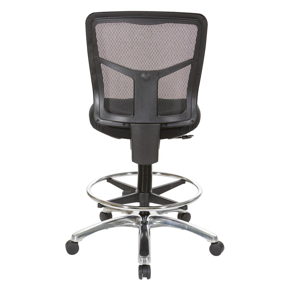 Drafting Mesh Chair in Black with Adjustable Footring Chrome Base, 92583C-30. Picture 4