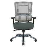 Vertical Grey Mesh Back Chair with Titanium Base and Grey Mesh Seat, 99667T-2M. Picture 3