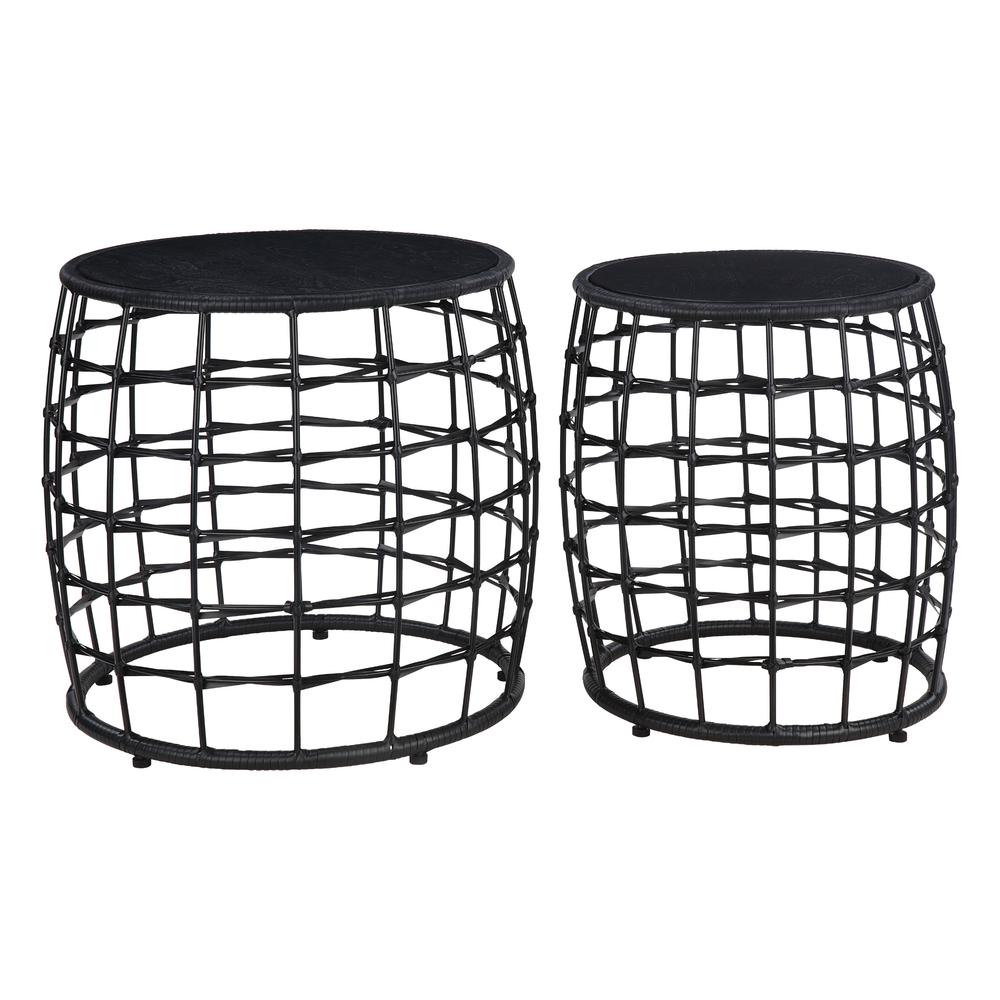 Cambria Drum Nesting Tables 2 Piece. Picture 1