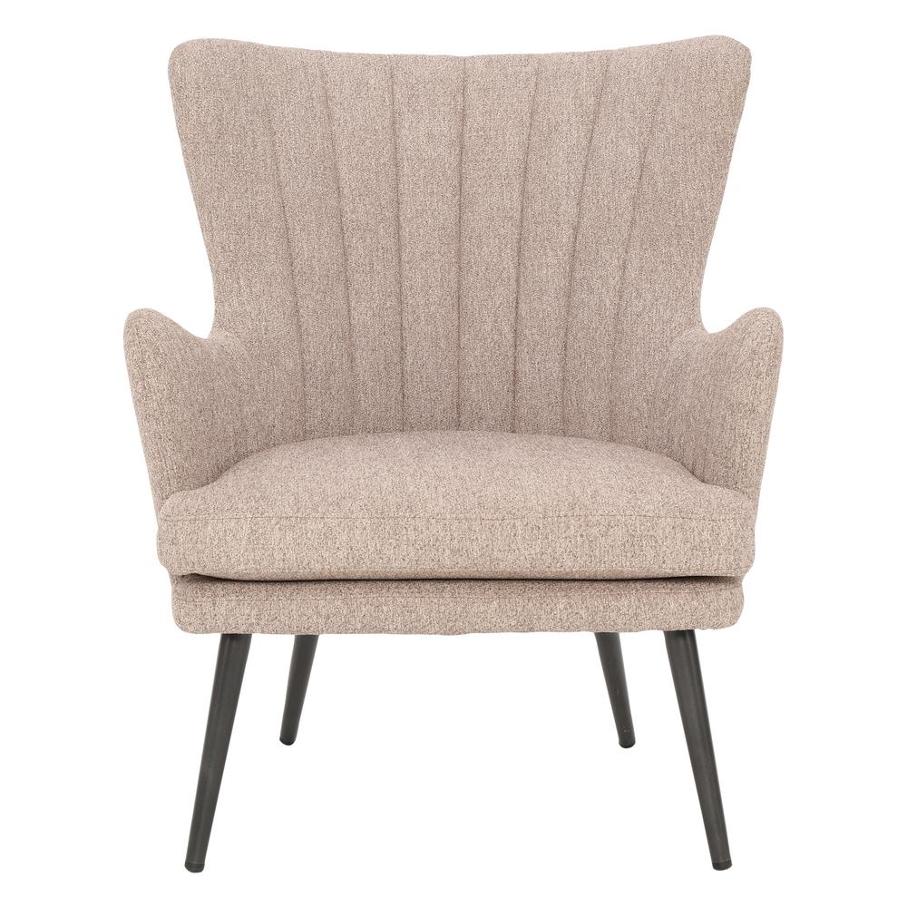 Jenson Accent Chair with Cappuccino Fabric and Grey Legs, JEN-914. Picture 3