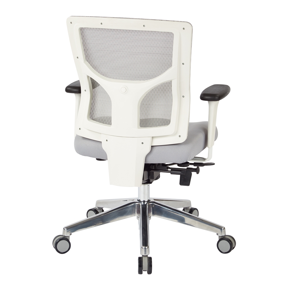 ProGrid® White Mesh Mid Back Chair. Picture 3