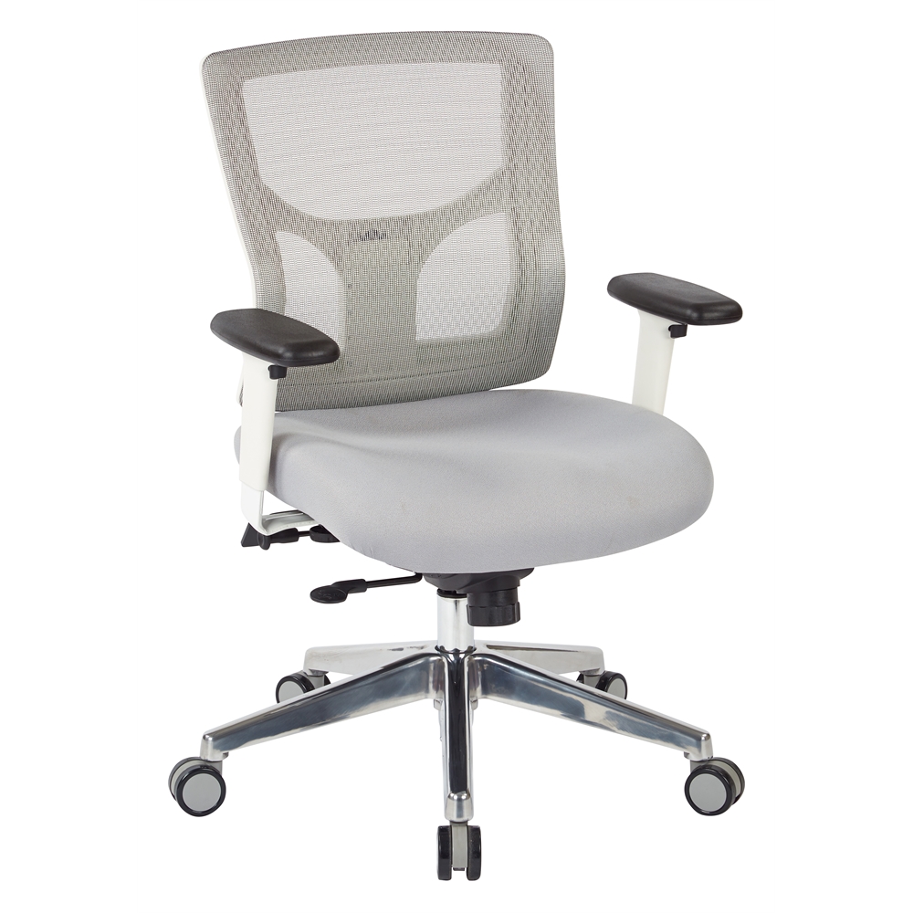 ProGrid® White Mesh Mid Back Chair. Picture 1