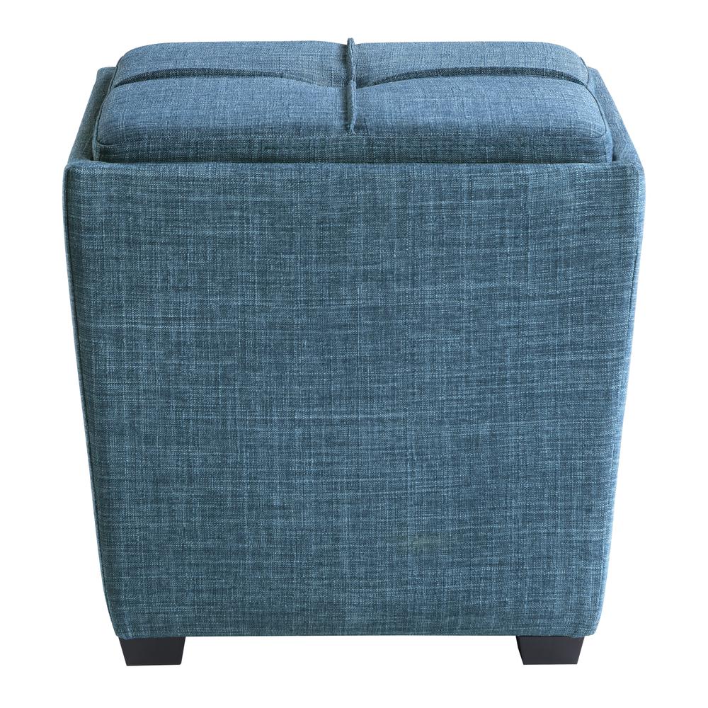 Rockford Storage Ottoman in Blue Fabric, RCK361-M21. Picture 3
