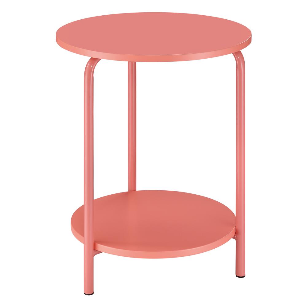 Elgin Metal Accent Table in Coral. Picture 4