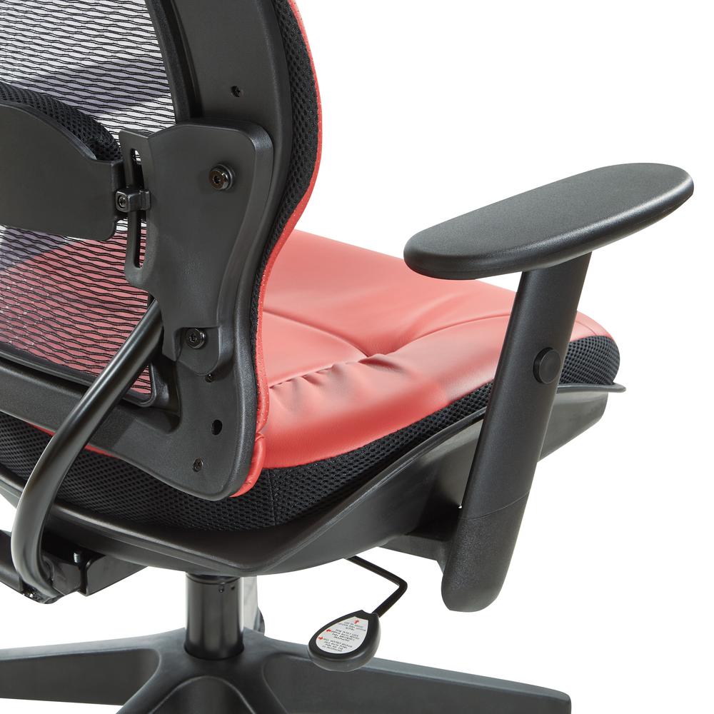 Dark Air Grid® Back Managers Chair, Black/Lipstick. Picture 10