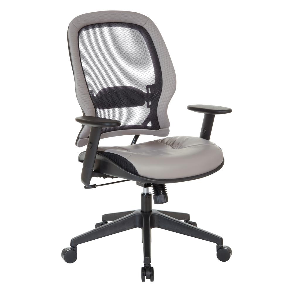 Dark Air Grid® Back Managers Chair, Black/Stratus. Picture 1