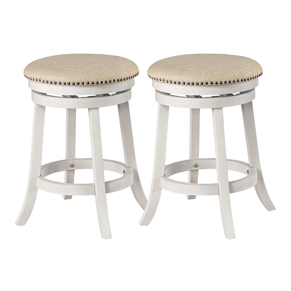 Round Backless Swivel Stool 2-Pack. Picture 1