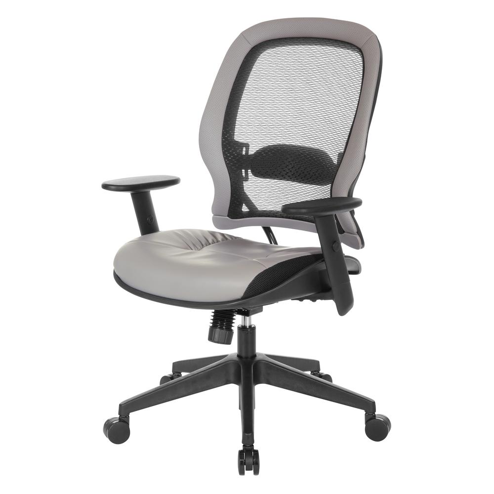 Dark Air Grid® Back Managers Chair, Black/Stratus. Picture 2
