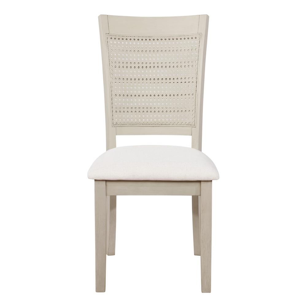 Walden Cane Back Dining Chair 2pk, Linen / Antique White. Picture 4