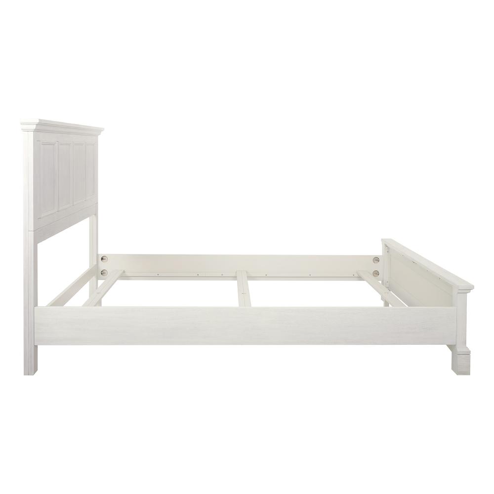 Farmhouse Basics Queen Bed Set, Rustic White. Picture 3