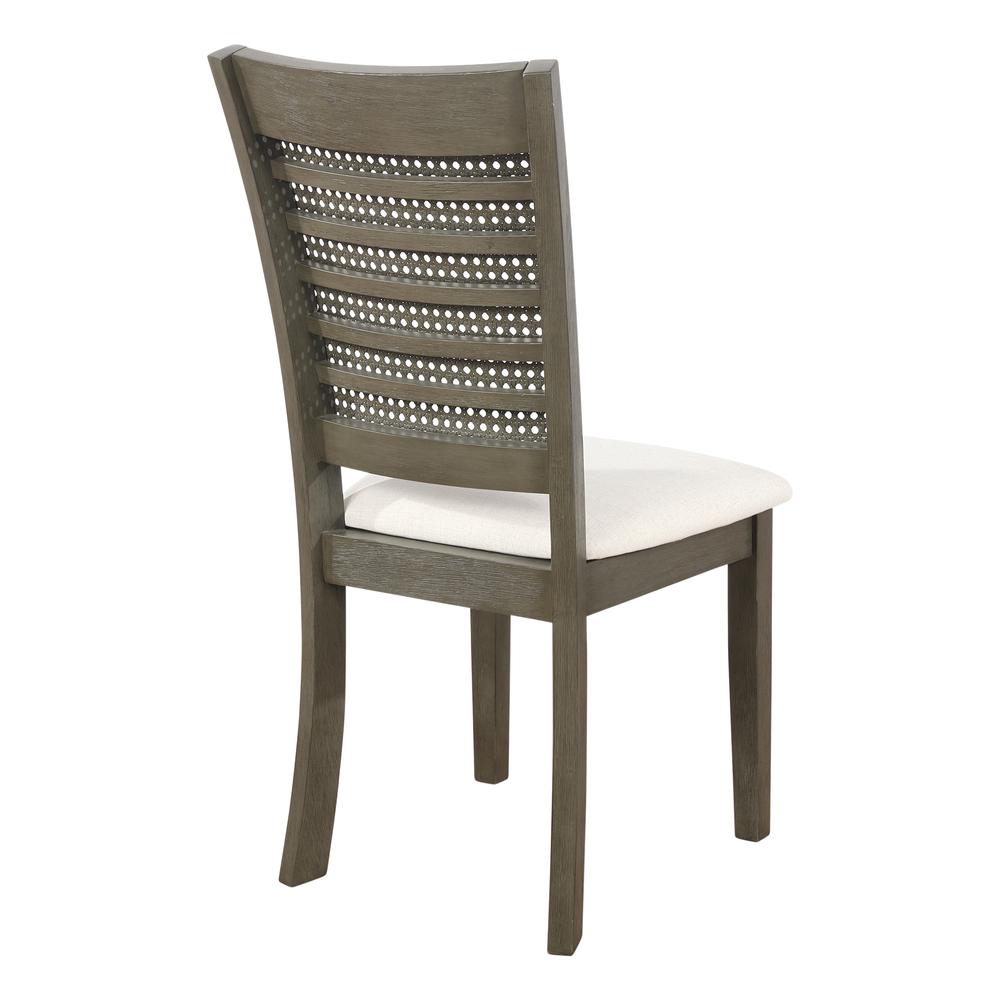 Walden Cane Back Dining Chair 2pk, Linen / Antique Grey. Picture 6