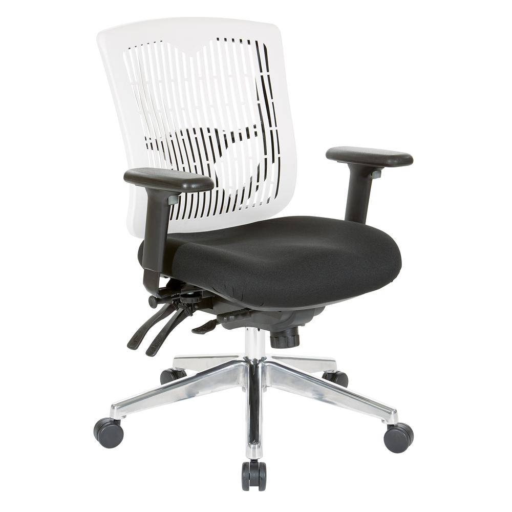 Contoured White Plastic Back Manager's Chair , 97898CWH-30. Picture 1