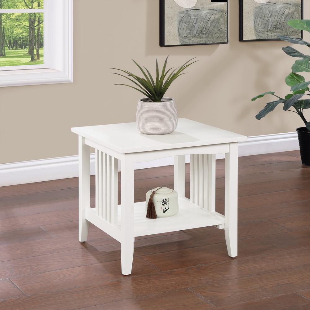 Sierra Mission End Table, White Finish. Picture 6