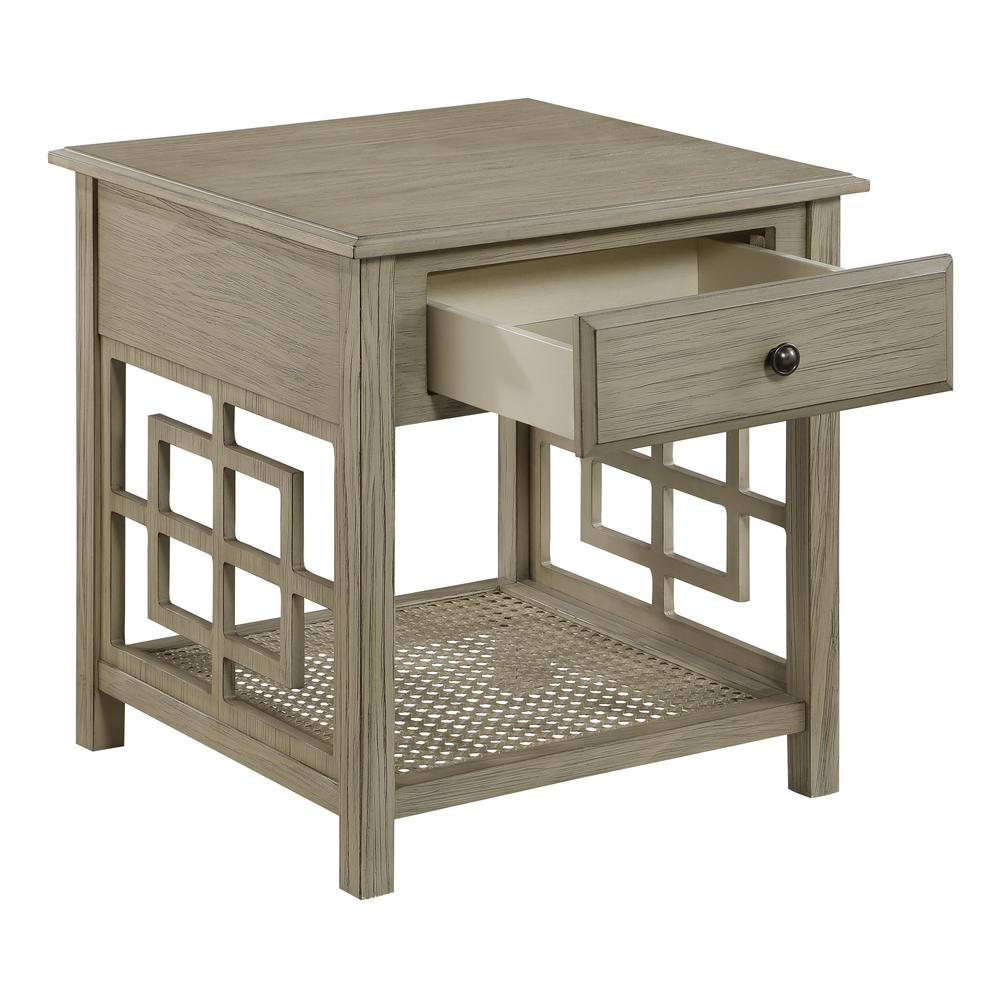 Cambridge Side Table w/ Drawer, Bone Finish. Picture 6