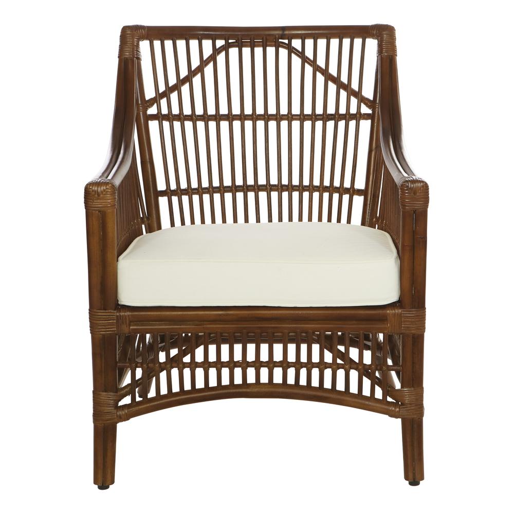 Maui Chair with Cream Cushion and Brown Washed Rattan Frame, MAU-BRS. Picture 3