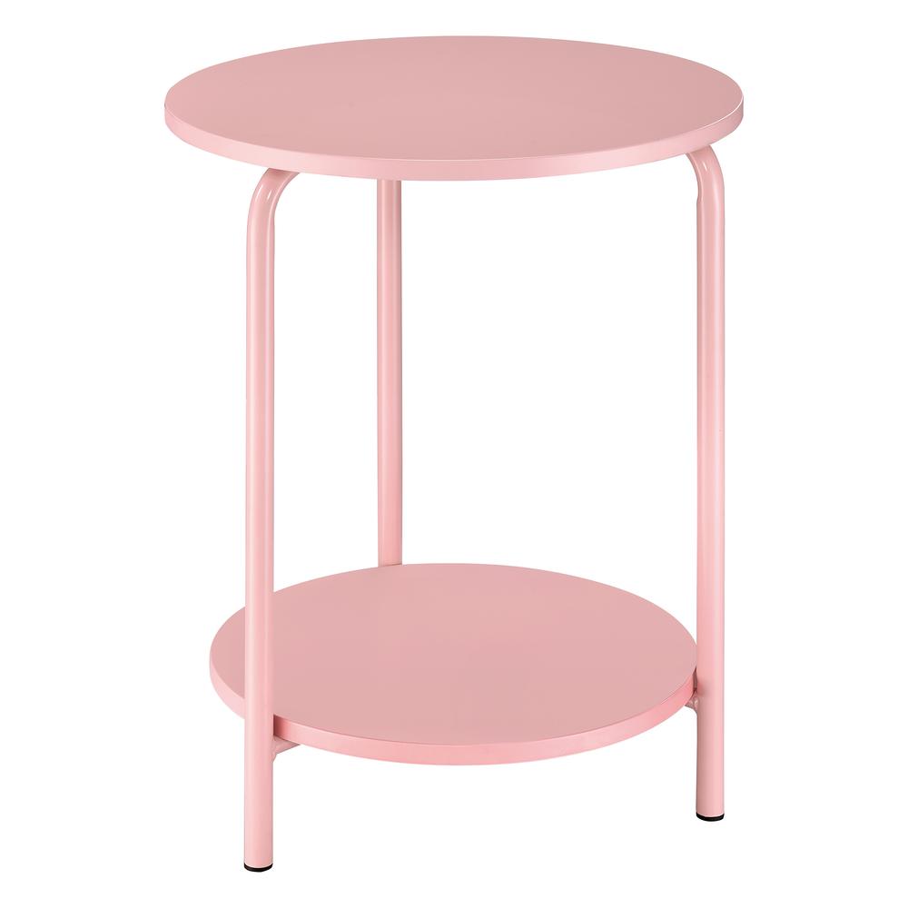 Elgin Metal Accent Table in Pink. Picture 1