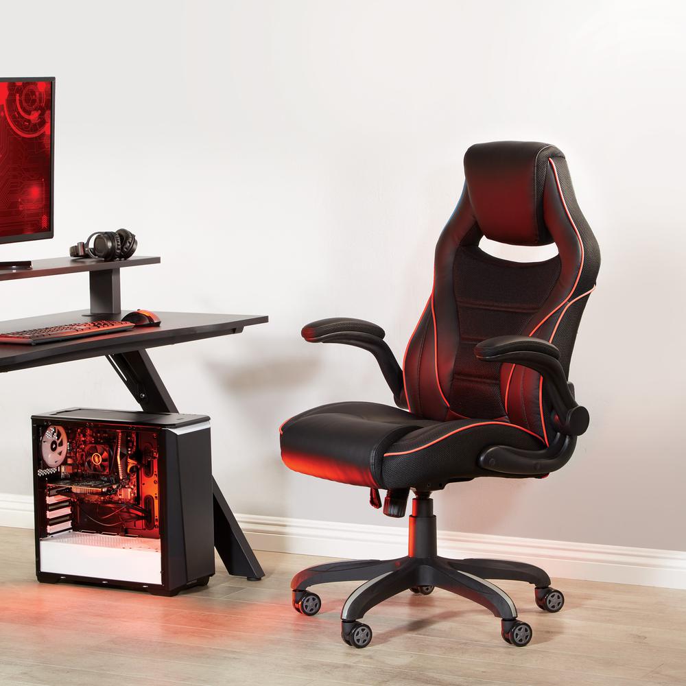 Xeno Gaming Chair in Red Faux Leather, XEN25-RD. Picture 6