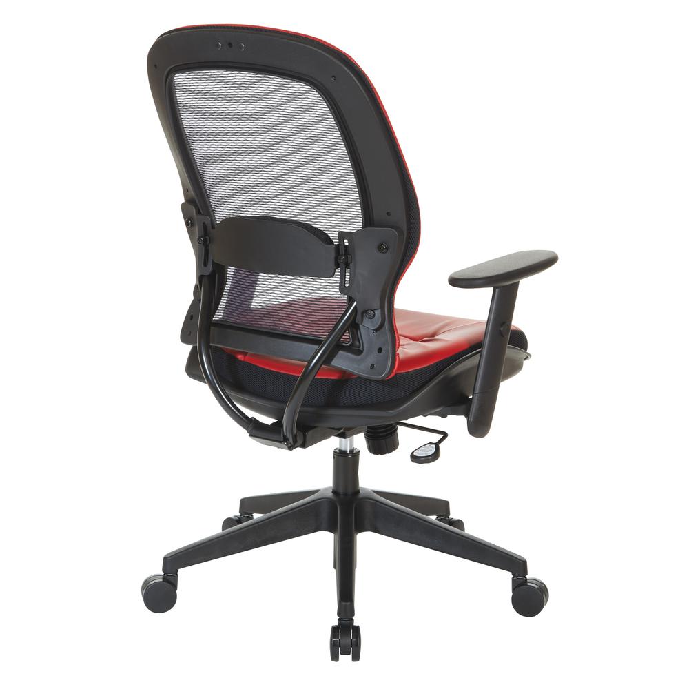 Dark Air Grid® Back Managers Chair, Black/Lipstick. Picture 6