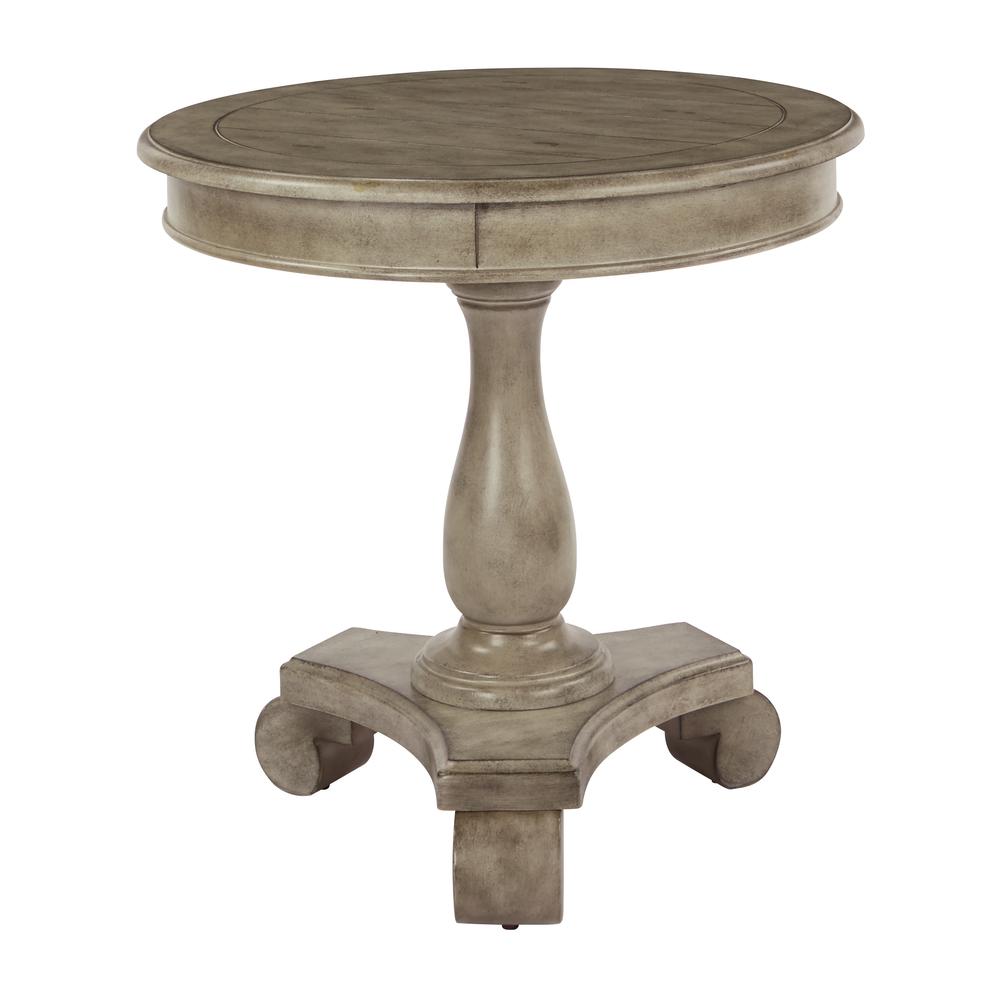 Avalon Hand Painted Round Accent table in Antique Goldstone Finish, BP-AVLAT-YM75. Picture 1