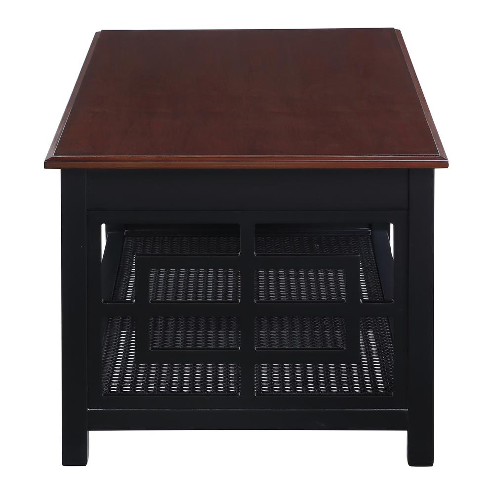 Oxford Coffee Table, Black Frame / Cherry Top. Picture 5