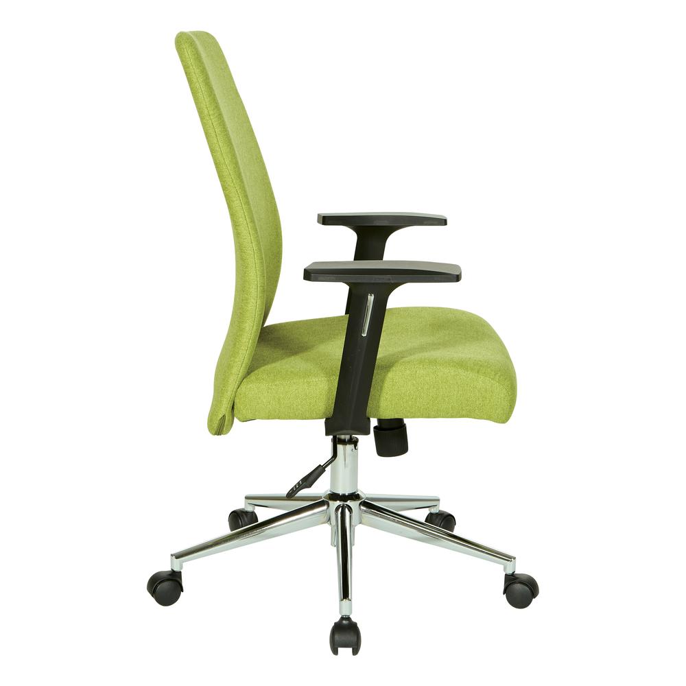 Evanston Office Chair in Basil Fabric with Chrome Base, EVA26-E21. Picture 3