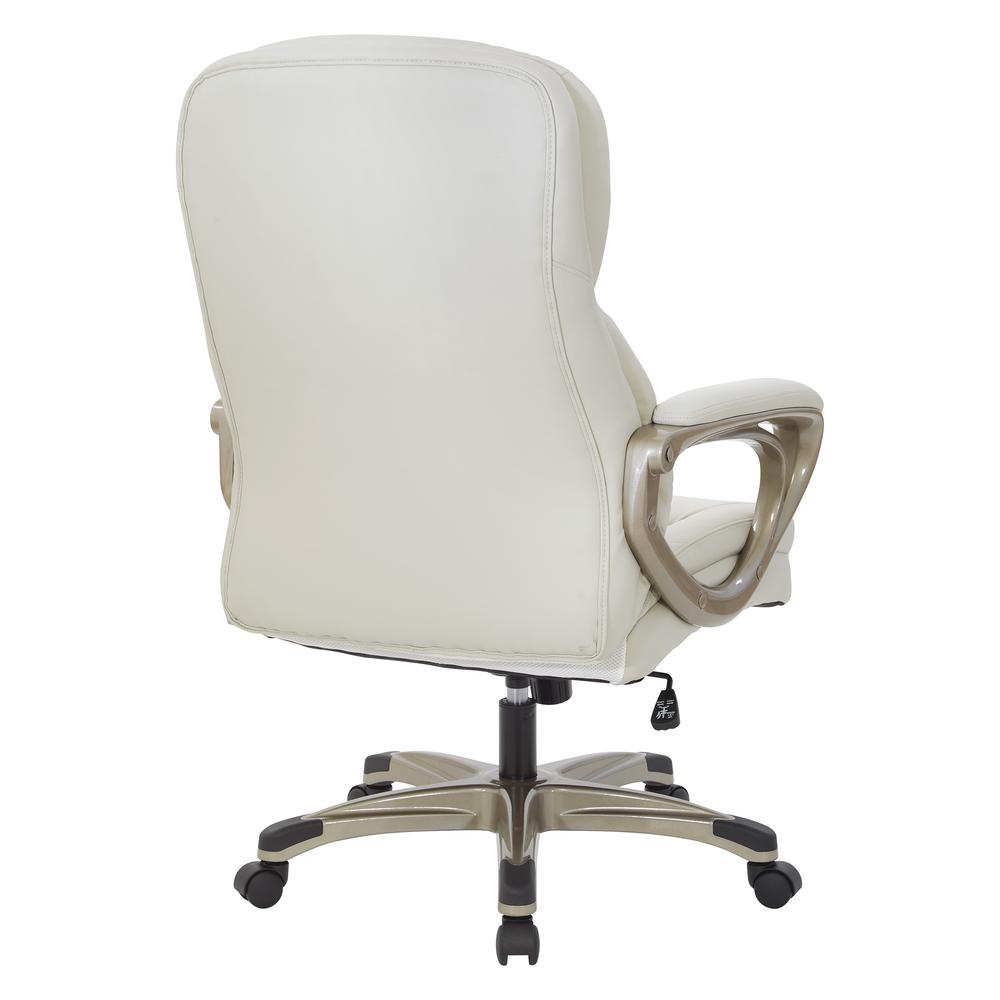 Exec Bonded Lthr Office Chair, Cream / Cocoa. Picture 6